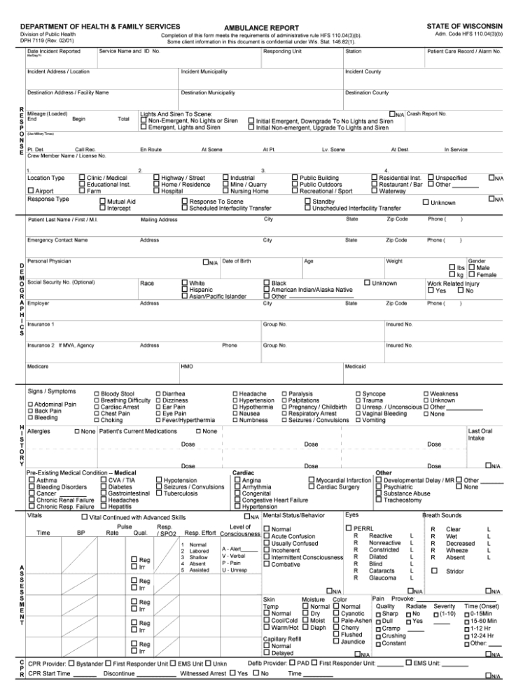 Ems Report Template