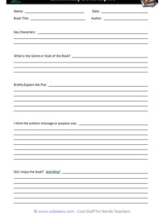 Free High School Book Report Template