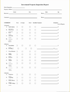 Free Home Inspection Report Template Word