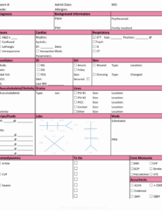 Free Nursing End Of Shift Report Template Pdf Sample