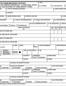 Free Police Report Template For Theft Pdf Sample