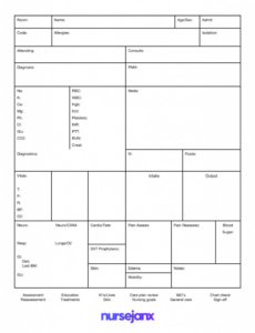 Free Psychiatric Nursing Shift Report Template Excel