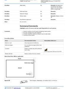 Free Roof Inspection Report Template Doc Example