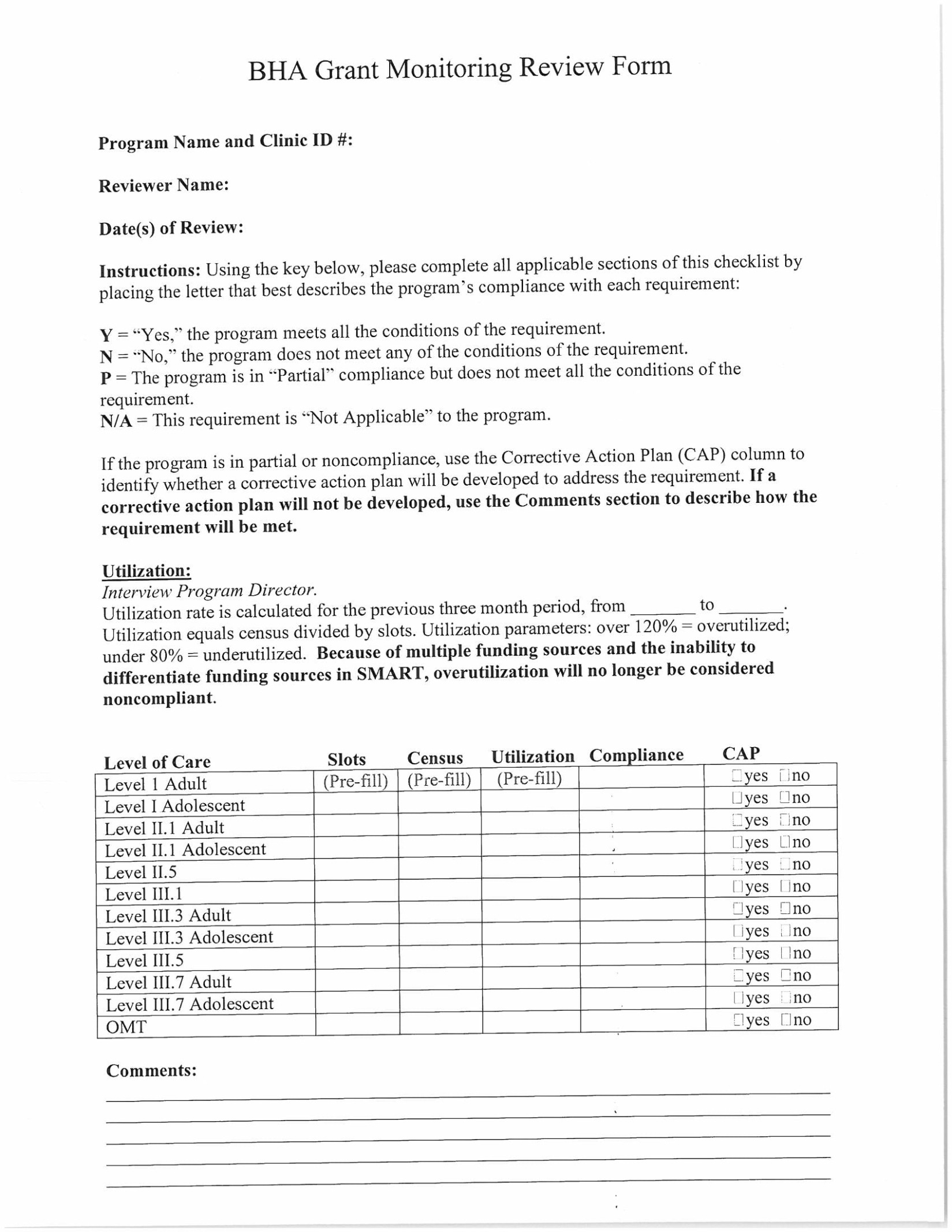 Grant Report Template Excel