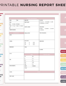 Icu Report Sheet Template Doc