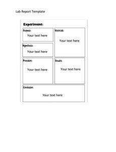 Lab Report Template Word