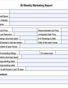 Market Research Report Template Word Sample