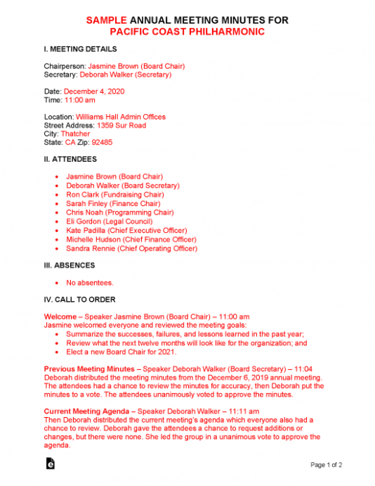 Printable After Meeting Report Template Excel