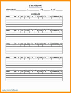 Printable Basketball Scouting Report Template