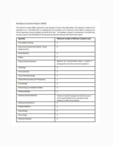 Printable Consultant Monthly Report Template Doc Example