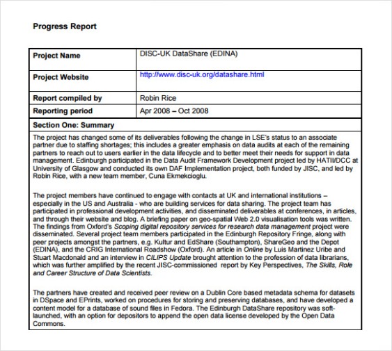 Printable Employee Progress Report Template Excel Sample