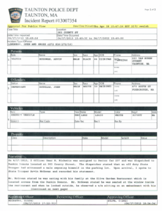 Printable Police Report Template For Students Excel Sample