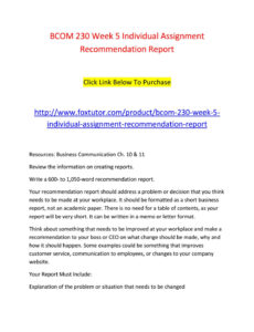 Printable Recommendation Report Template Doc Sample
