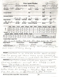 Printable Scouting Report Template Excel