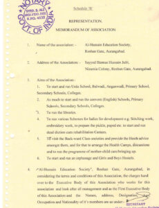 Printable Special Resolution Memorandum Of Association Template