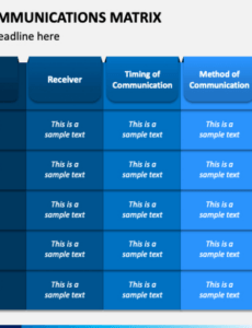 Professional Communication Matrix Report Template Word