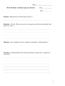 Professional Engineering Lab Report Template Doc Example