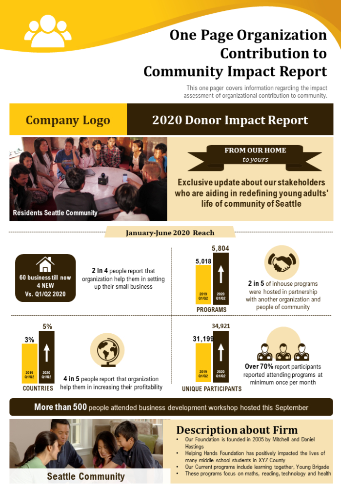 Professional Impact Report Template Word Example