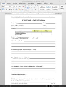 Professional Post Event Report Template