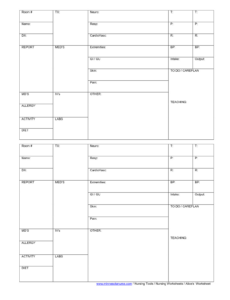 Psychiatric Nursing Shift Report Template Pdf Sample