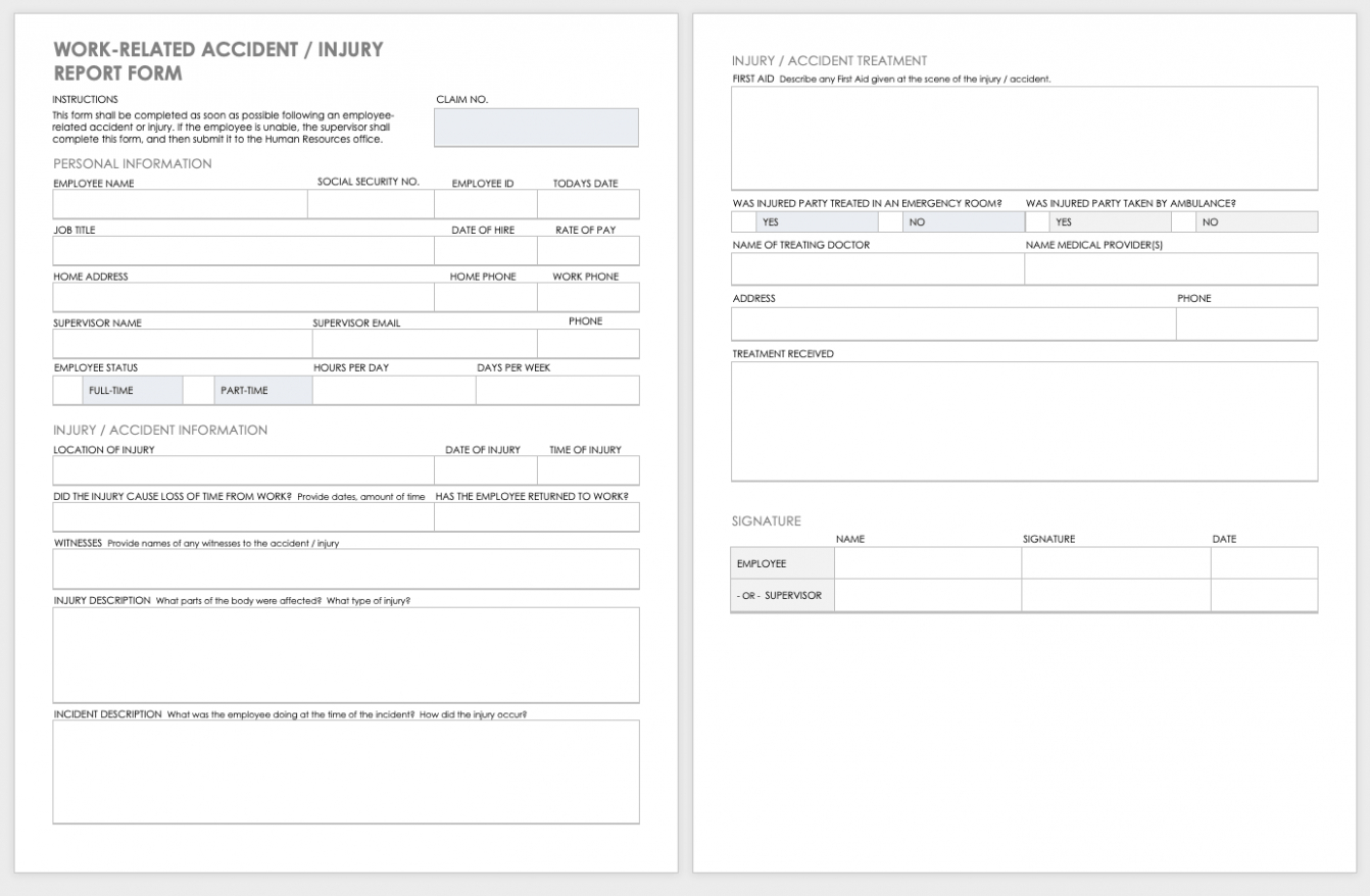 10  Company Car Accident Report Template Pdf