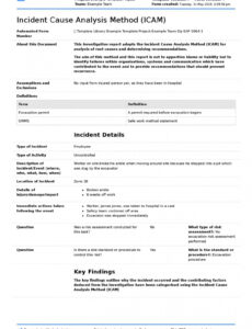 10 Editable Root Cause Investigation Report Template Doc