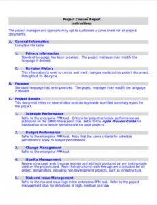 10 Printable Event Close Out Report Template Example