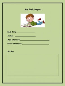 5  Book Report Template For Adults Word