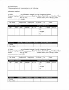 6 Editable Annual Payroll Summary Report Template Example
