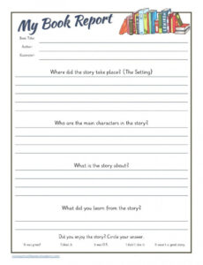 6 Editable Book Report Template Non Fiction Word