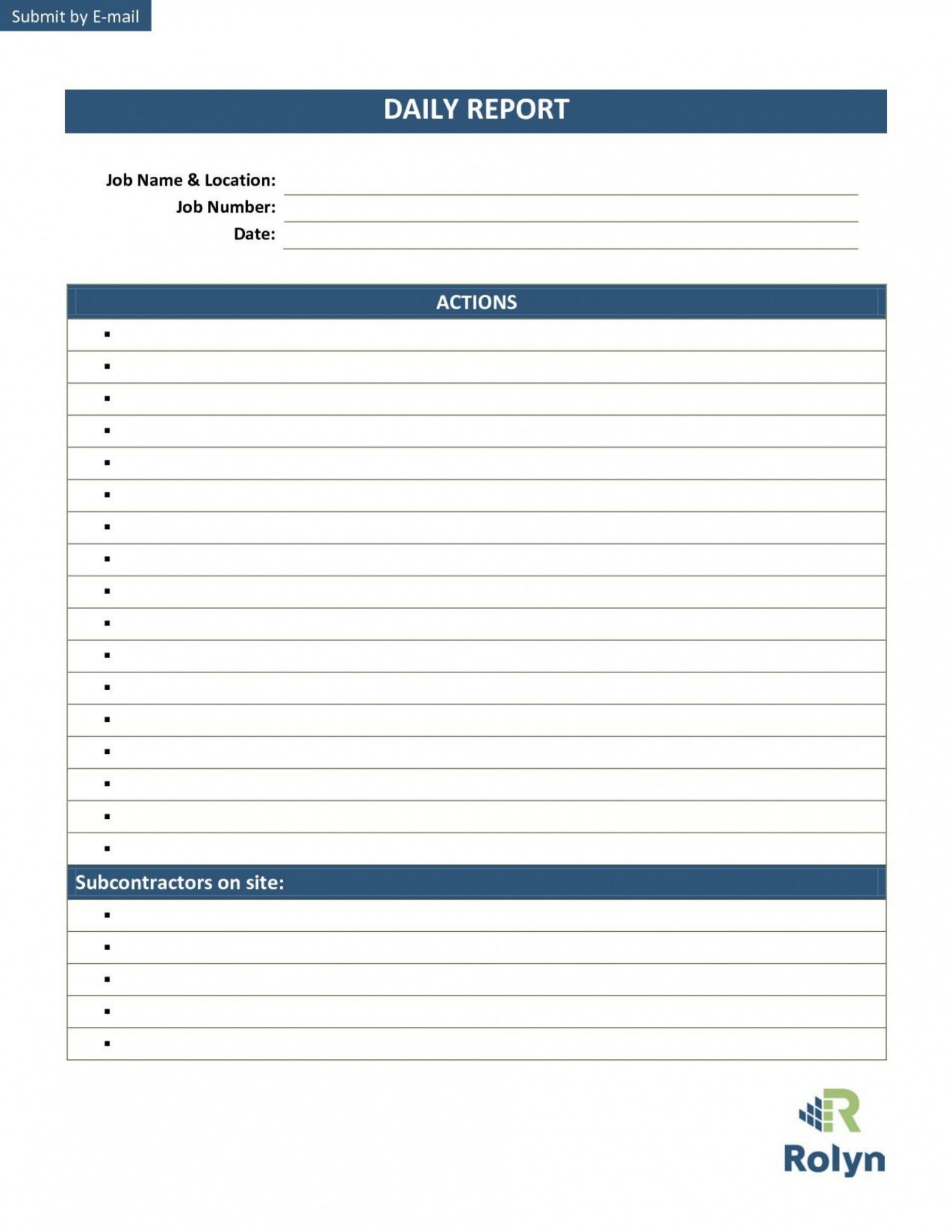 6 Editable Construction Daily Field Report Template PDF - Tacitproject