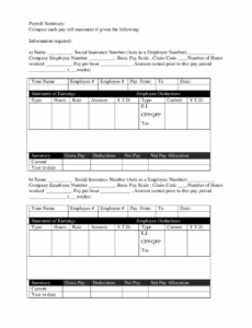 8  Annual Payroll Summary Report Template Docx
