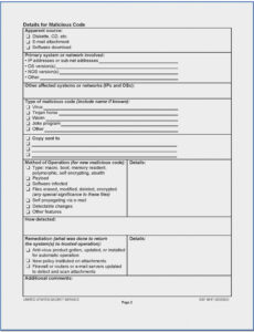 8 Editable Incident Response Report Template Nist Word