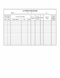 9 Printable Company Car Accident Report Template Excel