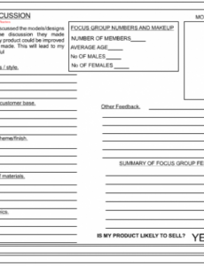 9 Printable Focus Group Summary Report Template Docx