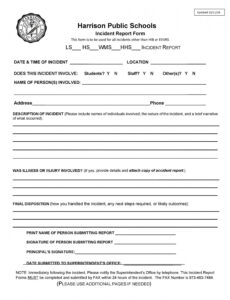 Best Editable Employee Workplace Incident Report Template Word