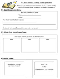 Best Printable Book Report Template For 6Th Graders Docs