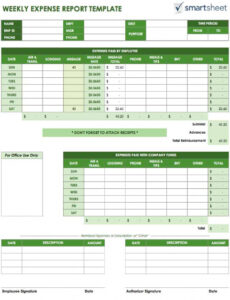 Best  Travel And Expense Report Template Doc