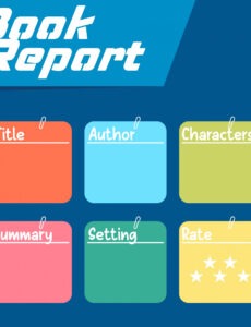Editable Book Report Template 6Th Grade Example