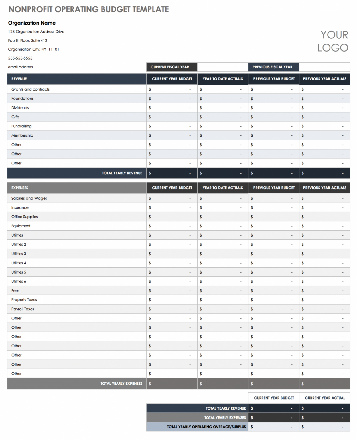 Editable Not For Profit Annual Report Template Example - Tacitproject