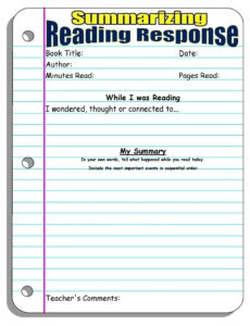 Free Printable 5Th Grade Book Report Template Doc