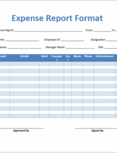 Free Printable Income And Expense Report Template Word