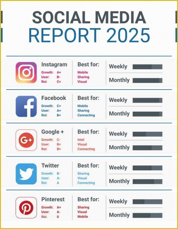 Free  Social Media Monthly Report Template Sample