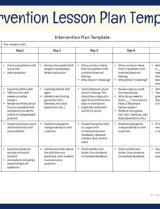 Top  Elementary Reading Intervention Progress Report Template Docs