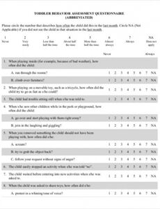 Top Printable Functional Behavior Assessment Report Template Excel