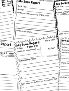 Top Printable Junior High Book Report Template Example