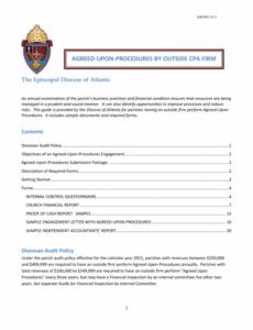 10  Agreed Upon Procedures Report Template Example