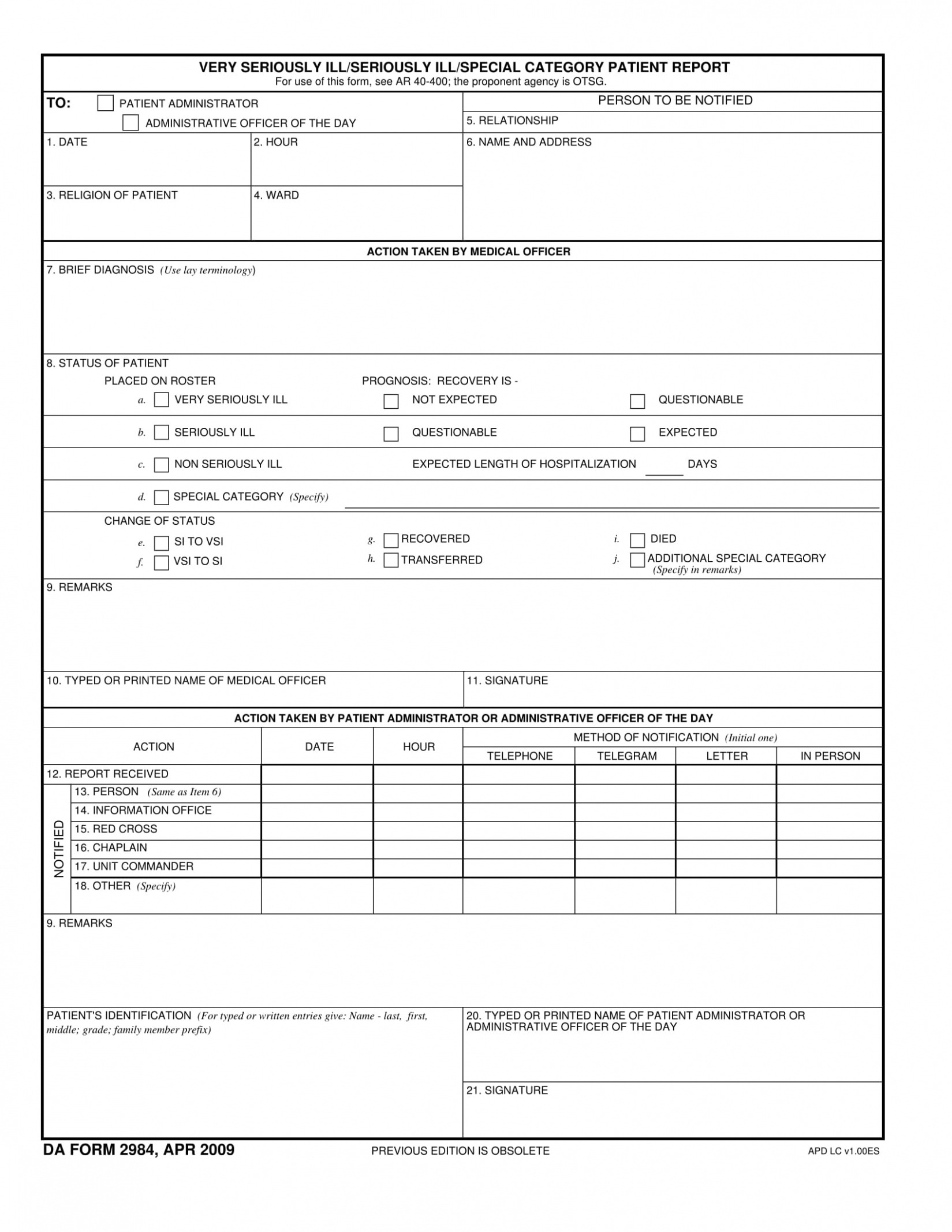 10  Blank Ems Patient Care Report Template Xls