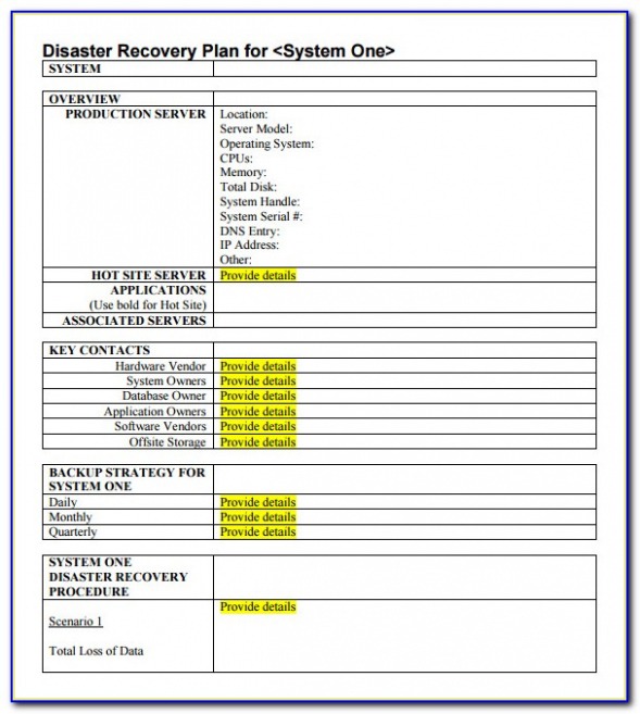 10  Disaster Recovery Test Report Template Docx