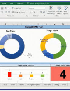 10 Editable Dashboard Project Status Report Template Docx